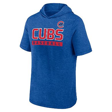 Men's Profile Royal Chicago Cubs Big & Tall Short Sleeve Pullover Hoodie