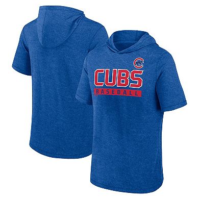 Men's Profile Royal Chicago Cubs Big & Tall Short Sleeve Pullover Hoodie