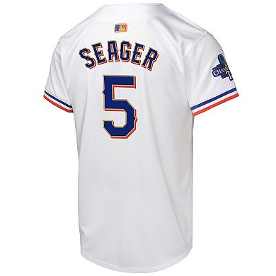 Youth Nike Corey Seager White Texas Rangers 2024 Gold Collection Limited Player Jersey