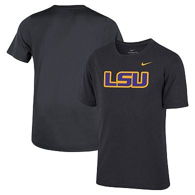 Youth Nike Anthracite LSU Tigers Legend Travel Performance T-Shirt