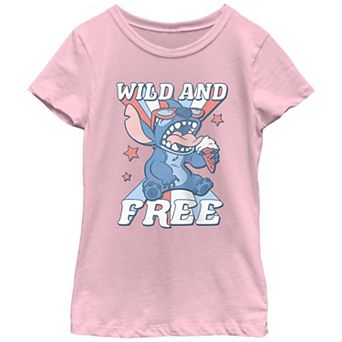 Disney's Lilo & Stitch Wild And Free Girls Graphic Tee