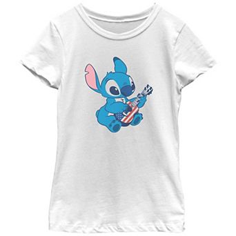 Disney's Lilo & Stitch USA Guitar Player Stitch Girls Graphic Tee