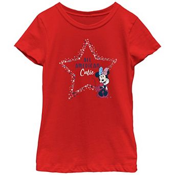 Disney's Minnie Mouse All American Cutie Girls 7-16 Graphic Tee