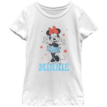 Disney's Minnie Mouse Americana Style Girls Graphic Tee