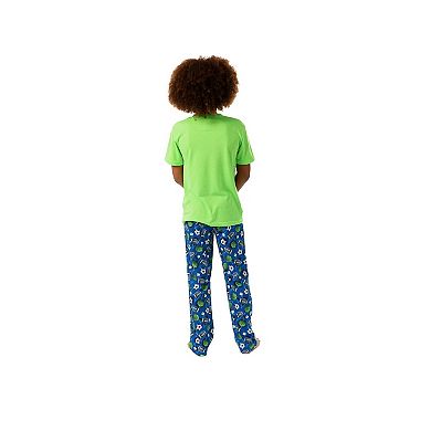 Sleep On It Boys 2-Piece Short-Sleeve Jersey Pajama Top and Pajama Pants Set