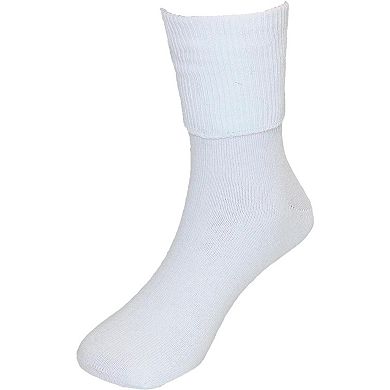 Jefferies Socks School Uniform Seamless Turn Cuff Anklet Socks (6 Pair Pack)