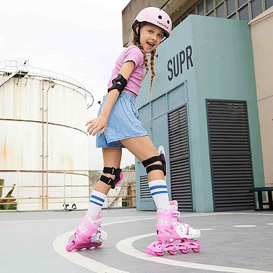 Yvolution Neon Inline Kids Skates Light-up Wheels