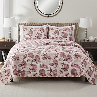 VCNY Home Shell Treasure 3 pc Reversible Quilt Set
