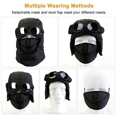Thermal Goggles Hat With Warm Trapper Trooper Cap Breathable Hat