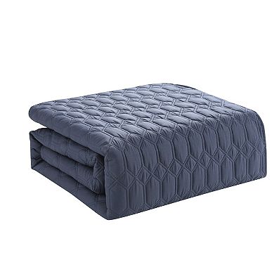 VCNY Home Diamond 3-Piece Pinsonic Textured Quilt Set