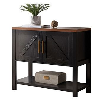 Modern 2 Drawer Wooden Storage Console Table