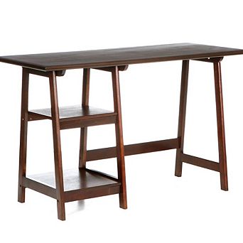 Espresso Finish Wood Home Office Laptop Computer Desk