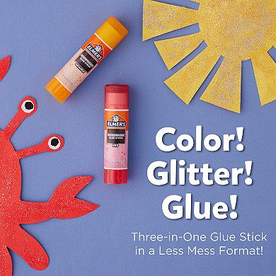 Elmer's Color 'n Glitz Glue Sticks - Washable, Assorted Colors -4-pk.