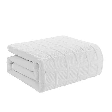 VCNY Home Square 3 pc Square Pinsonic Textured Quilt Set