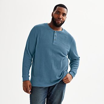 Big & Tall Sonoma Goods For Life® Long Sleeve Waffle Henley Tee