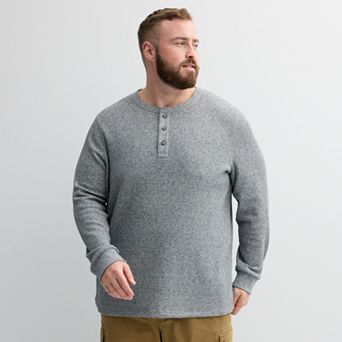 Big & Tall Sonoma Goods For Life® Long Sleeve Waffle Henley Tee