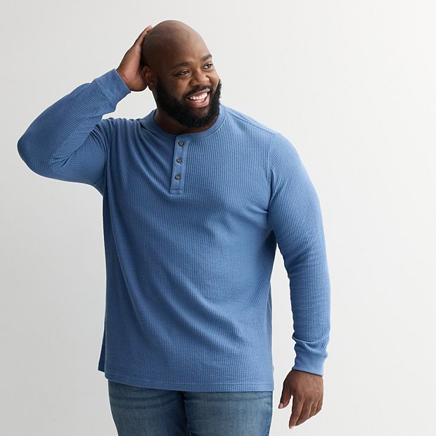 Big & Tall Sonoma Goods For Life® Long Sleeve Waffle Henley Tee