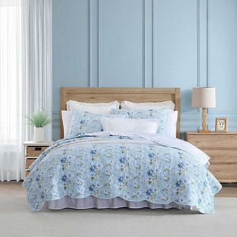 Laura Ashley Peony Garden Quilt Set