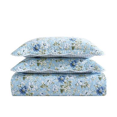 Laura Ashley Peony Garden Quilt Set