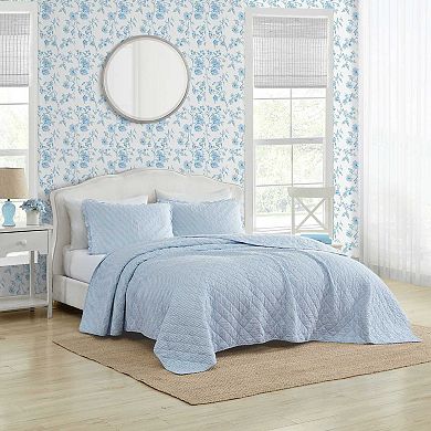 Laura Ashley Oxford Stripe Quilt Set