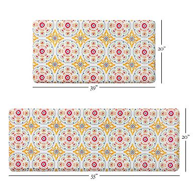 Fiesta Postiano Tiles Geo Textured Anti Fatigue Comfort Kitchen Mat