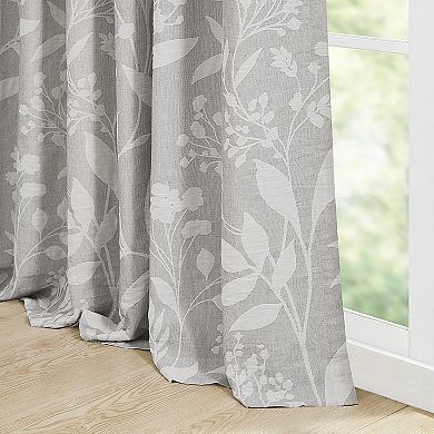 Croscill Home 1-Panel Winslow Floral Light Filtering Window Curtain