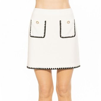 Women's ALEXIA ADMOR Sunday Embroidered Edge Mini Skirt