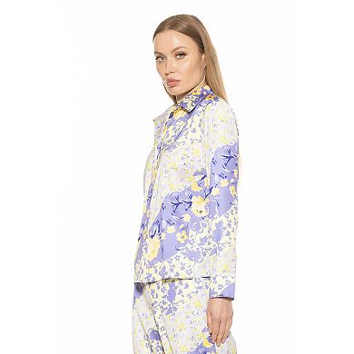 Women's ALEXIA ADMOR Ginger Silky Collared Blouse