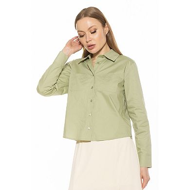 Women's ALEXIA ADMOR Roxanne Long Sleeve Collared Shirt