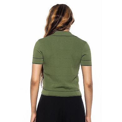 Women's ALEXIA ADMOR Arya Knit Short Sleeve Cardigan