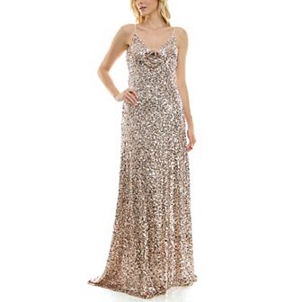 Women's Taylor Dress Sequin Gown With Rosette