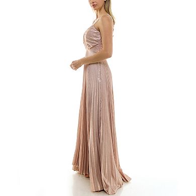 Women's Taylor Dress Long Spaghetti Strap Pleated Dress