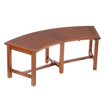 Evergreen Enterprises Eucalyptus Curved Bench