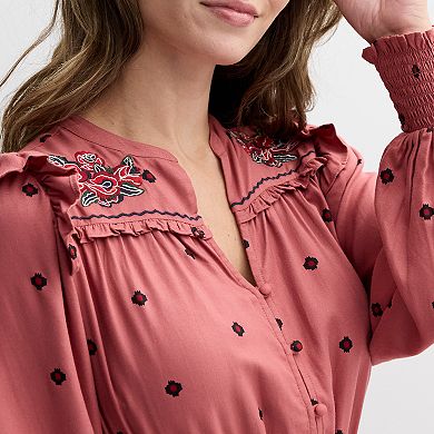 Women's Farmers Market Embroidered Maxi Dress