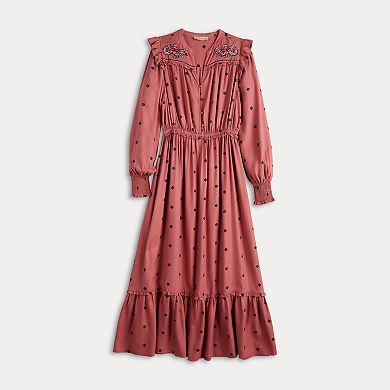 Women's Farmers Market Embroidered Maxi Dress