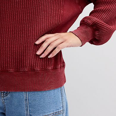 Women's Farmers Market Waffle Long Sleeve Top
