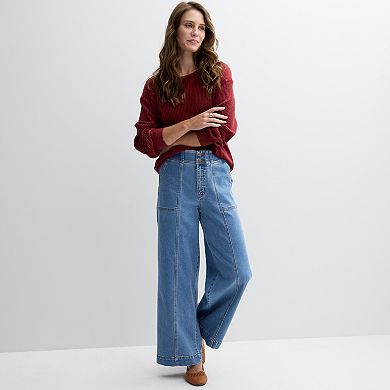 Women's Farmers Market Waffle Long Sleeve Top