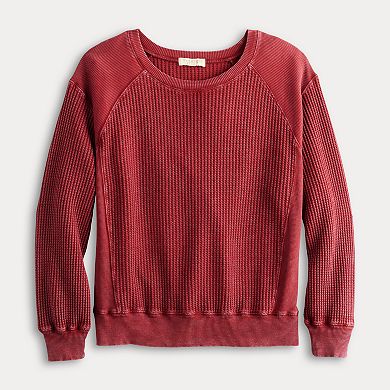 Women's Farmers Market Waffle Long Sleeve Top