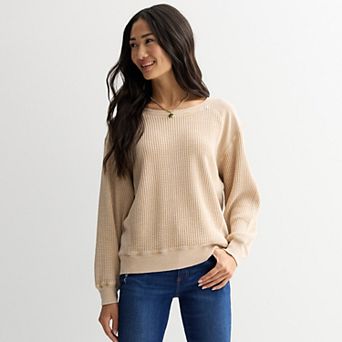 Women's Farmers Market Waffle Long Sleeve Top