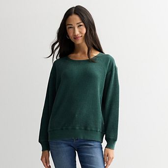 Women's Farmers Market Waffle Long Sleeve Top