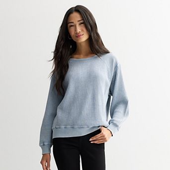 Women's Farmers Market Waffle Long Sleeve Top