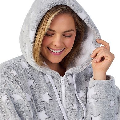 Plus Size Cuddl Duds® Hooded Plush Zip Robe