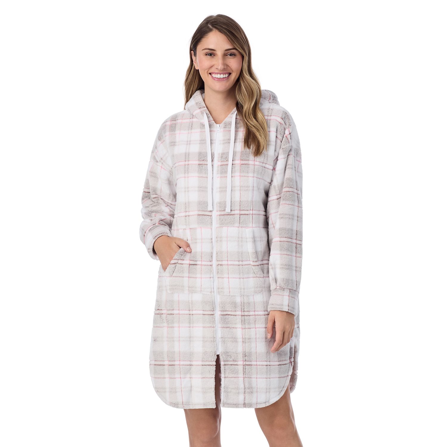 Women's Cuddl Duds® Hooded Plush Zip Robe