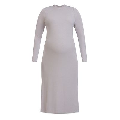 knee length dresses for ladies Betsy & Adam Women's Metallic V-Neck Long-Sleeve Gown - Mocha Gold