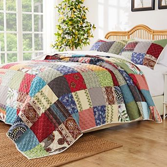 Greenland Home Fashions Renee Upcycle Quilt Set