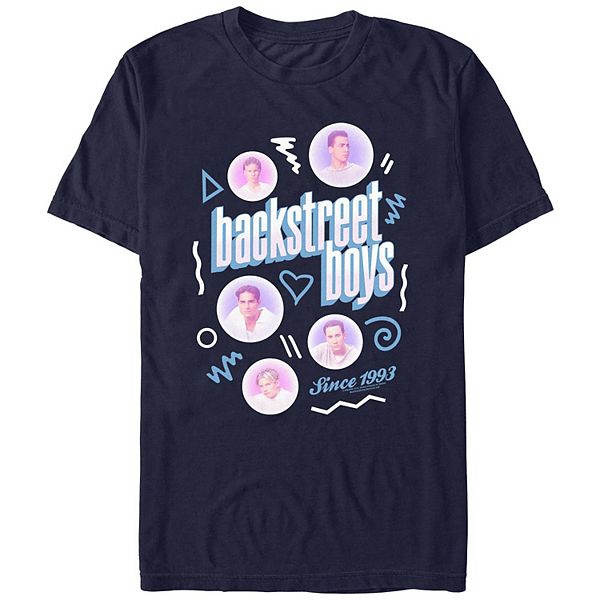 Men's Backstreet Boys Since 1993 Face Badges Graphic Tee