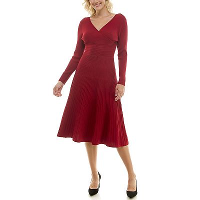 Women's Taylor Ribbed Fit & Flare Sweater Dress