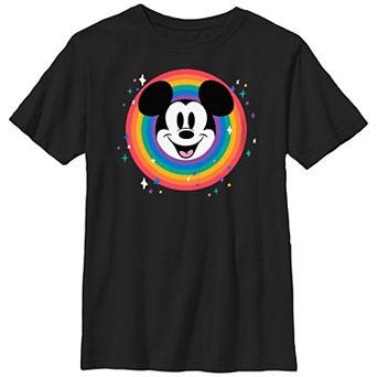 Disney's Mickey Mouse Rainbow Stamp Boys 8-20 Graphic Tee