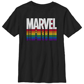 Boys Marvel Rainbow Logo Graphic Tee