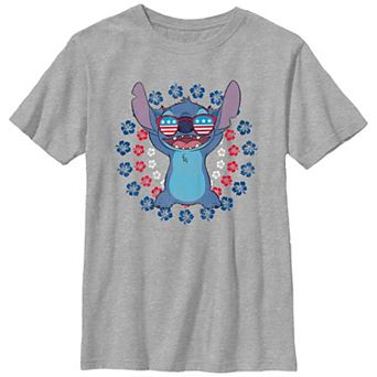 Disney's Lilo & Stitch USA Flag Sunglasses Boys Graphic Tee
